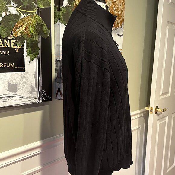 JOS.A.BANK MEN'S 1/4-ZIP PULLOVER SWEATER:PRE-OWNED BLACK or DEEP RED LARGE - Picture 6 of 16